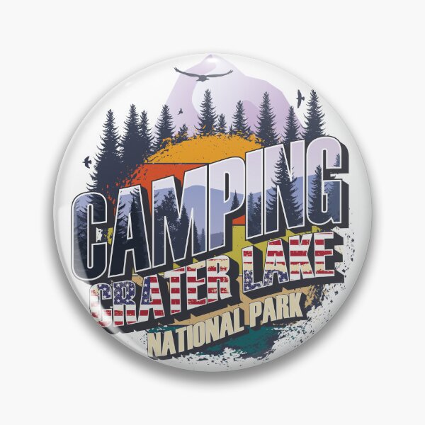 Item preview, Camping Crater Lake National Park Vintage USA Best gift for campers Adventure gear designed and sold by HomeCoquette.