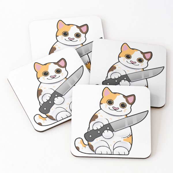 Item preview, Calico Cat with Knife designed and sold by Mossysplashart.