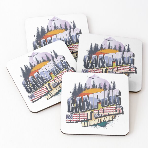Item preview, Camping Mount Rainier National Park Vintage USA Best gift for campers Adventure gear designed and sold by HomeCoquette.
