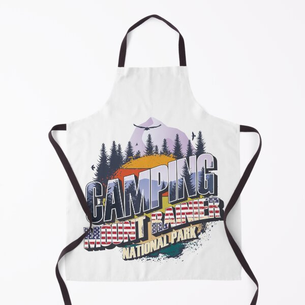 Item preview, Camping Mount Rainier National Park Vintage USA Best gift for campers Adventure gear designed and sold by HomeCoquette.