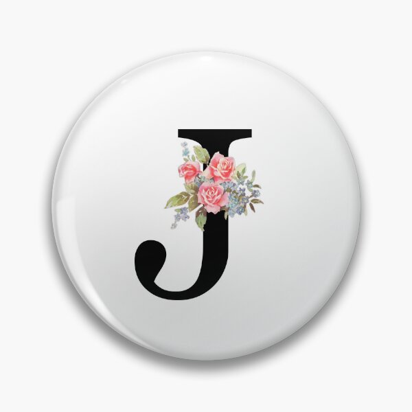 Item preview, Letter J Botanical Monogram Floral Pink Rose Flowers J Initial designed and sold by inspirationzgal.