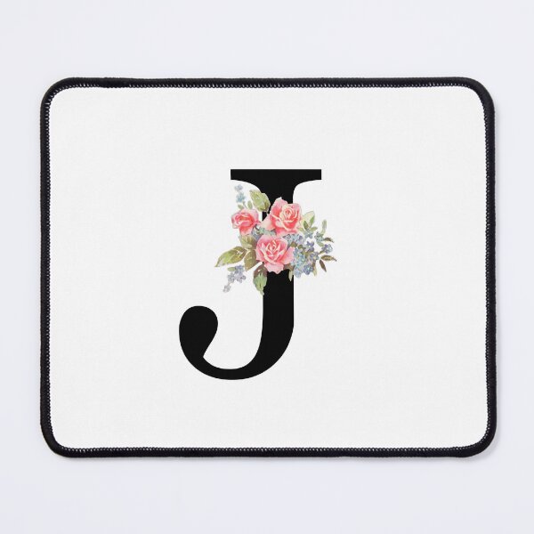 Item preview, Letter J Botanical Monogram Floral Pink Rose Flowers J Initial designed and sold by inspirationzgal.