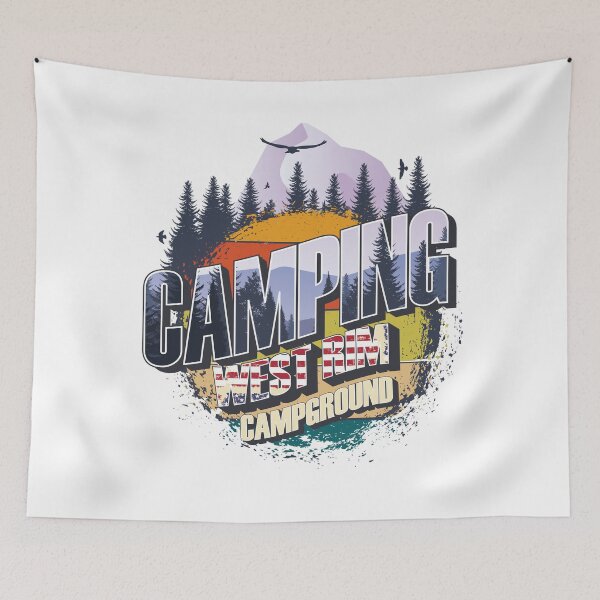 Item preview, Camping West Rim Campground Vintage USA Best gift for campers Adventure gear designed and sold by HomeCoquette.