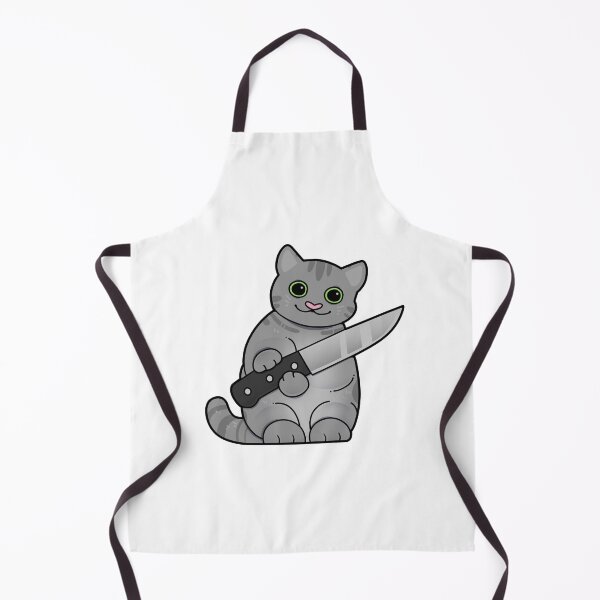 Item preview, Grey Tabby Cat with Knife designed and sold by Mossysplashart.