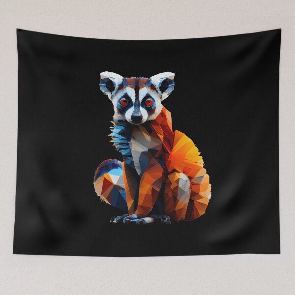 Item preview, Abstract Lemur Art: A Colorful Twist on Wildlife Imagery designed and sold by FiveIntentions.