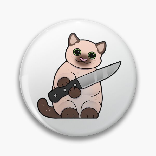 Item preview, Siamese Cat with Knife designed and sold by Mossysplashart.