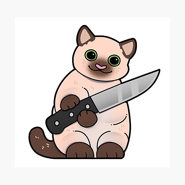 ANIMATED ICON!! Knife cat meme! by bubinay -- Fur Affinity [dot] net