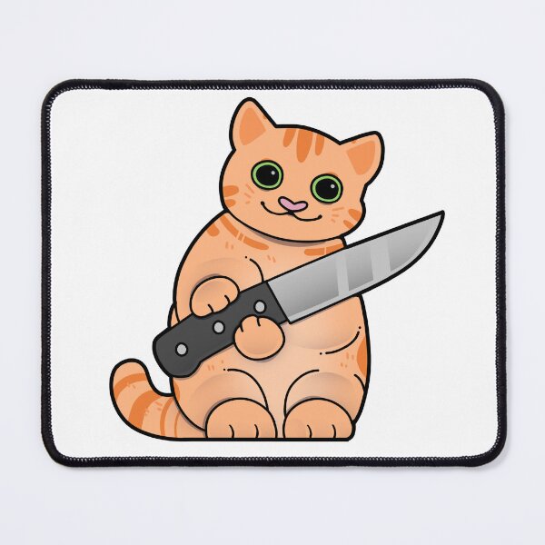 Item preview, Tabby Cat with Knife designed and sold by Mossysplashart.