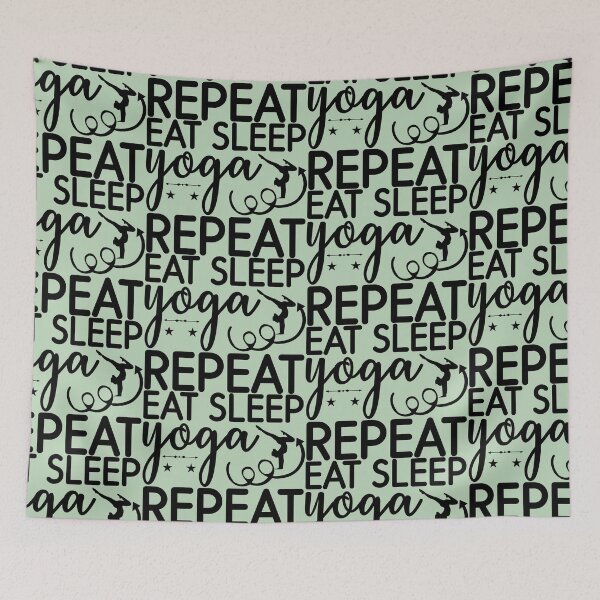 Item preview, Yoga Saying Eat Sleep Yoga Repeat Motivational Quote designed and sold by SoccaTamam.