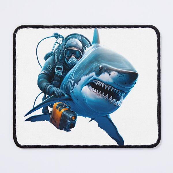 Item preview, Great White Shark Diver designed and sold by TheRebelThreads.