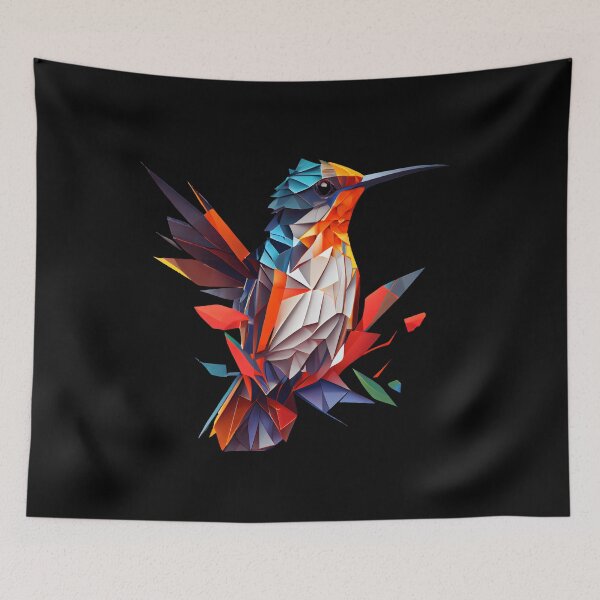 Item preview, Abstract Hummingbird Art: A Colorful Twist on Wildlife Imagery designed and sold by FiveIntentions.