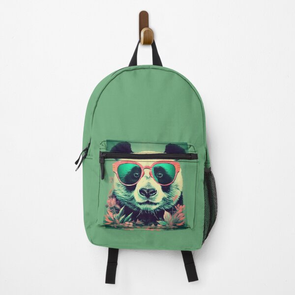 Item preview, Panda's Cool Vibes -retro she panda with sunglasses among flowers designed and sold by EmeraldeaArt.
