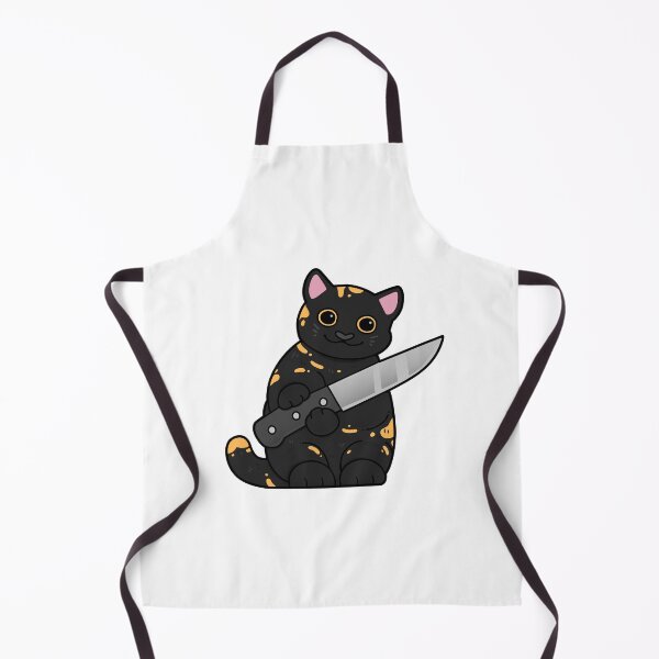 Item preview, Tortoiseshell Cat with Knife designed and sold by Mossysplashart.