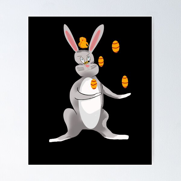 Item preview, Juggling Easter bunny  designed and sold by CottagePop.