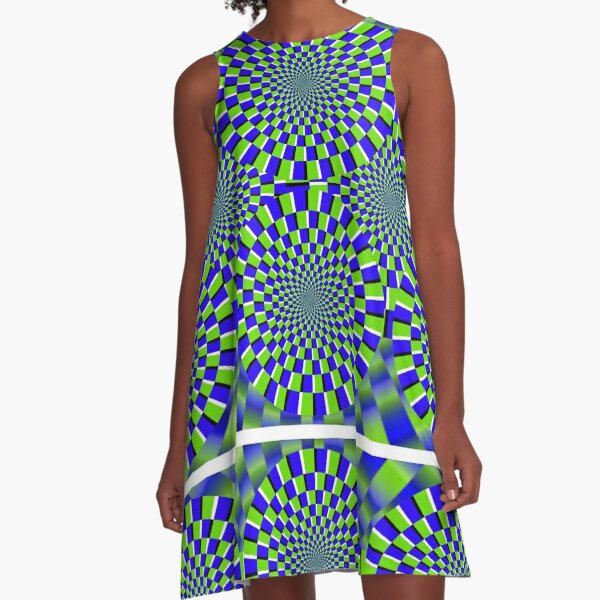 Optical Illusion, visual illusion, #Optical, #Illusion, #visual, #OpticalIllusion, #visualillusion A-Line Dress