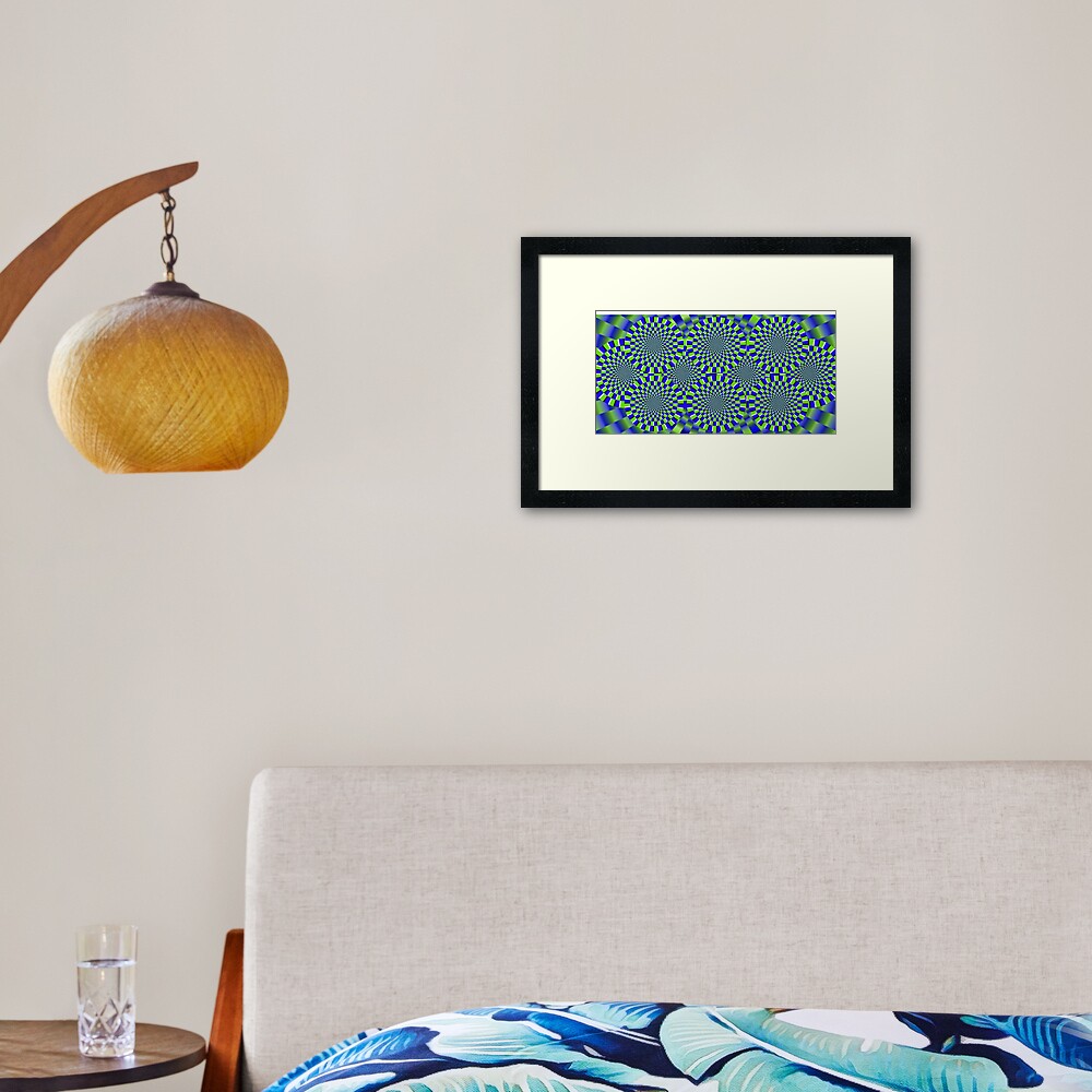 Optical Illusion, visual illusion, #Optical, #Illusion, #visual, #OpticalIllusion, #visualillusion Framed Art Print