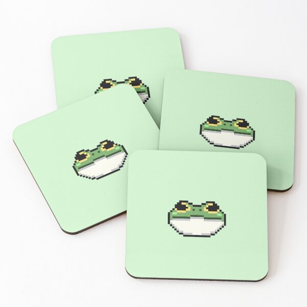 Item preview, cute frog pixel art emoji 01 designed and sold by travelgorgor.