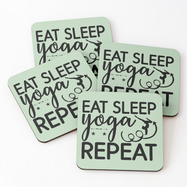 Item preview, Yoga Saying Eat Sleep Yoga Repeat Motivational Quote designed and sold by SoccaTamam.