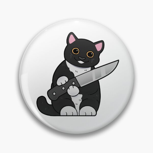 Item preview, Tuxedo Cat with Knife designed and sold by Mossysplashart.