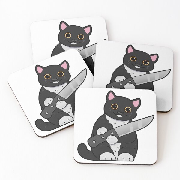 Item preview, Tuxedo Cat with Knife designed and sold by Mossysplashart.