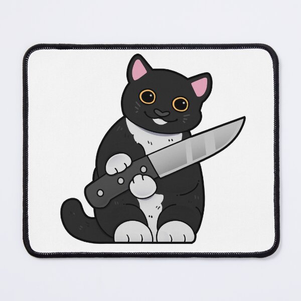 Item preview, Tuxedo Cat with Knife designed and sold by Mossysplashart.