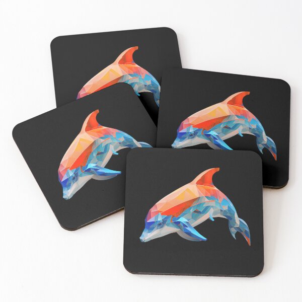 Item preview, Abstract Dolphin Art: A Colorful Twist on Wildlife Imagery designed and sold by FiveIntentions.