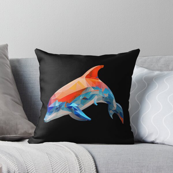 Item preview, Abstract Dolphin Art: A Colorful Twist on Wildlife Imagery designed and sold by FiveIntentions.