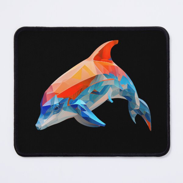Item preview, Abstract Dolphin Art: A Colorful Twist on Wildlife Imagery designed and sold by FiveIntentions.