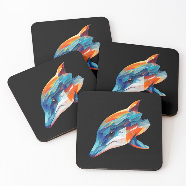 Item preview, Abstract Dolphin: A Colorful Twist on Wildlife Imagery designed and sold by FiveIntentions.