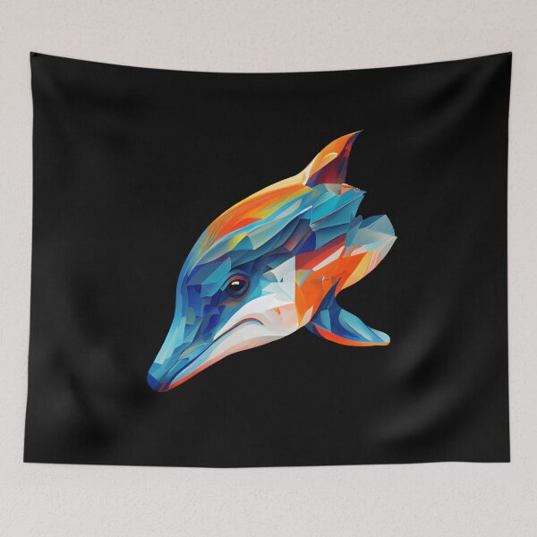 Item preview, Abstract Dolphin: A Colorful Twist on Wildlife Imagery designed and sold by FiveIntentions.