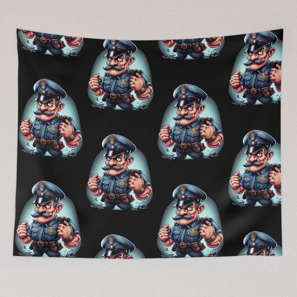 Item preview, Cool Cartoon Badass Policeman designed and sold by Piotrek0001.