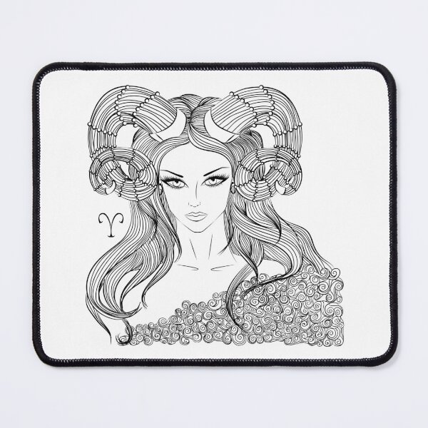 Item preview, Illustration of Aries as a beautiful girl with long hair designed and sold by JAG2B.