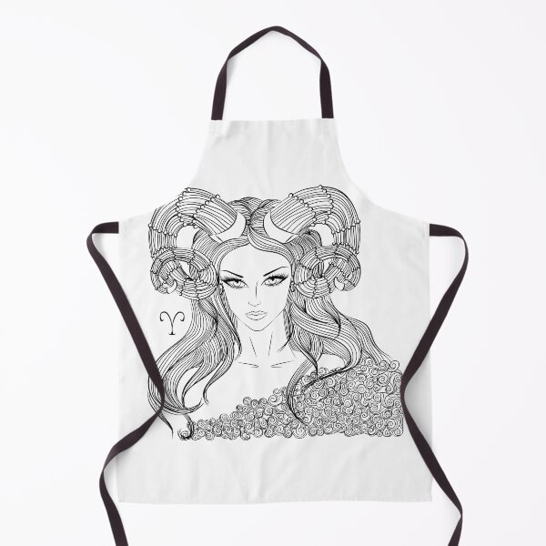 Item preview, Illustration of Aries as a beautiful girl with long hair designed and sold by JAG2B.