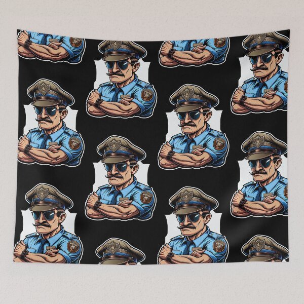Item preview, Cool Cartoon Badass Policeman designed and sold by Piotrek0001.