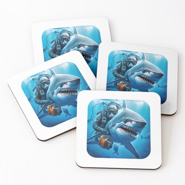 Item preview, Diving with Great White Shark designed and sold by TheRebelThreads.
