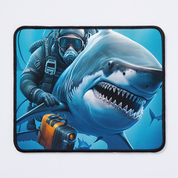 Item preview, Diving with Great White Shark designed and sold by TheRebelThreads.