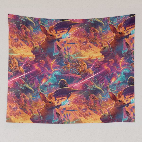 Item preview, Psychedelic Laser Kingdom - Futuristic Armored Animals in an Epic Neon Battle designed and sold by arbaxas.