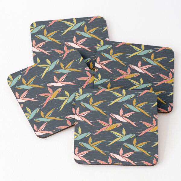 Item preview, Spring Birds Flying Dark Teal designed and sold by cesartorresart.