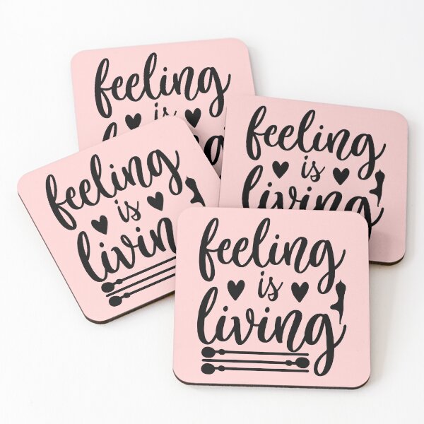 Item preview, Yoga Quote Feeling Is Living Motivational Saying designed and sold by SoccaTamam.