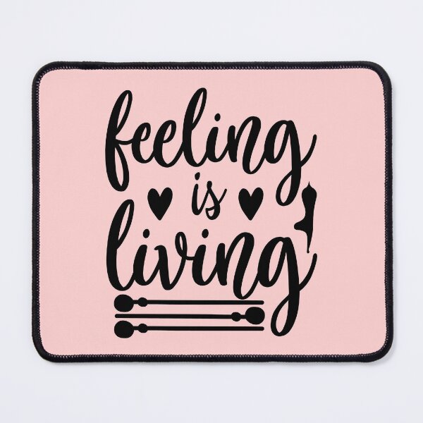 Item preview, Yoga Quote Feeling Is Living Motivational Saying designed and sold by SoccaTamam.