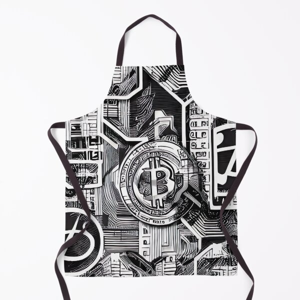 Item preview, Bitcoin and Blockchain in Black and White designed and sold by whatcryptodo.