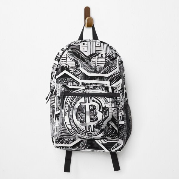 Item preview, Bitcoin and Blockchain in Black and White designed and sold by whatcryptodo.