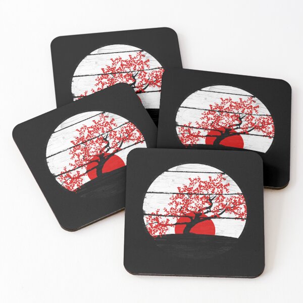 Item preview, Red Painted Simple Cherry Tree Japanese Red sun - Japanese Cherry Tree designed and sold by RiciPaneto.