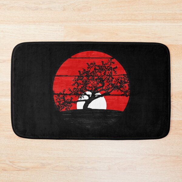 Item preview, Red Painted Simple Cherry Tree Japanese Red sky white sun - Japanese Cherry Tree designed and sold by RiciPaneto.