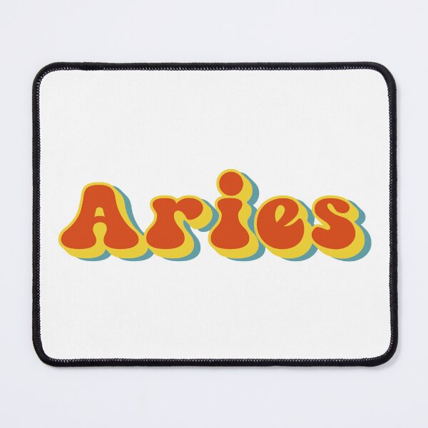 Item preview, Aries Zodiac Typography groovy Style designed and sold by JAG2B.