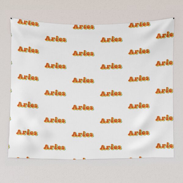 Item preview, Aries Zodiac Typography groovy Style designed and sold by JAG2B.