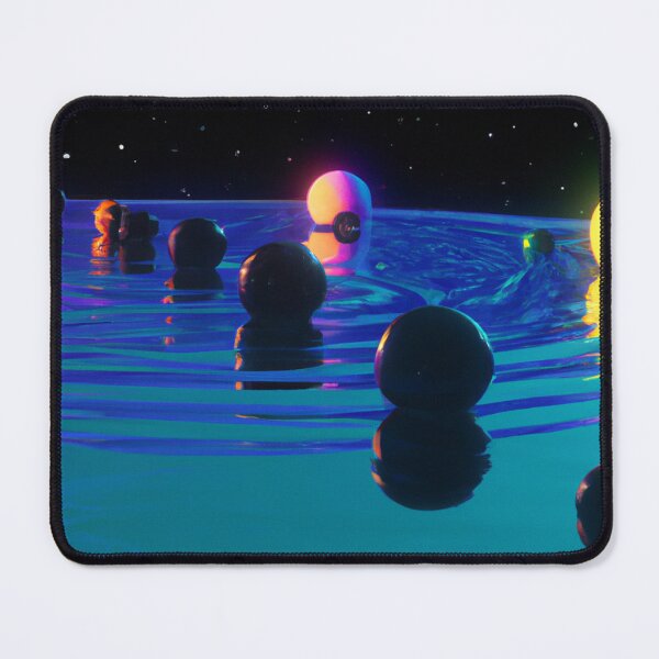 Item preview, AI Generated - planets in water cyperpunk art style designed and sold by blue-koala.