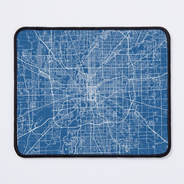 Item preview, Indianapolis City Map of Indiana, USA - Blueprint designed and sold by deMAP.