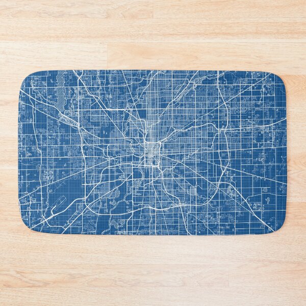 Item preview, Indianapolis City Map of Indiana, USA - Blueprint designed and sold by deMAP.