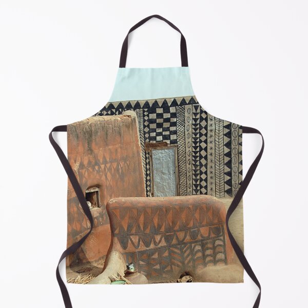 Item preview, Village Street Decorated Buildings African Art, Burkina Faso designed and sold by worldways.